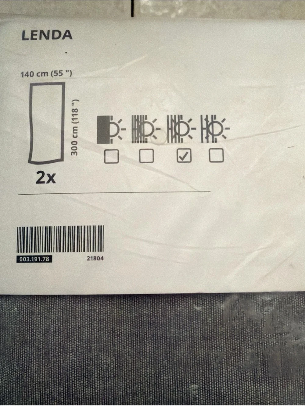 NEW Ikea Lenda Window Curtains gray 55